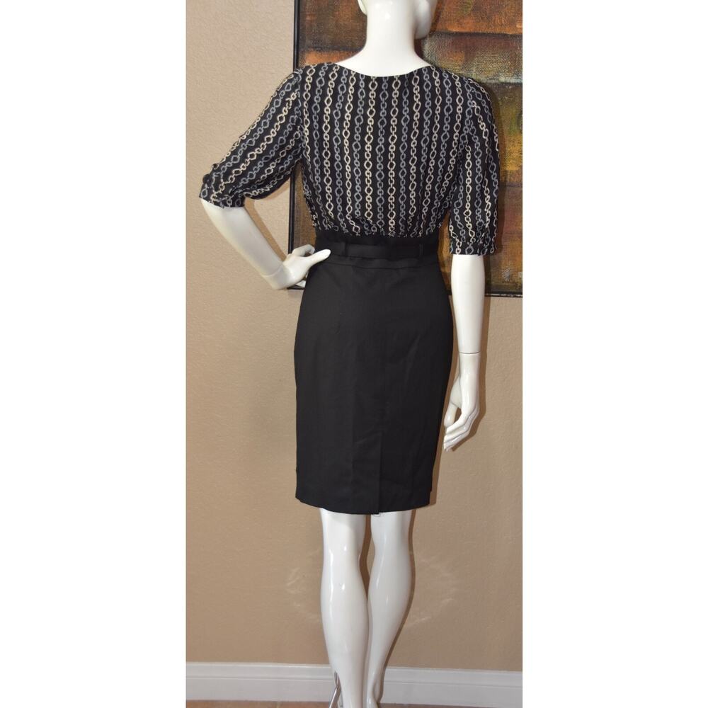 Trina Turk Chain Link Print Designer Business Office Sheath Dress Size 2 NEW!!! - Picture 5 of 7